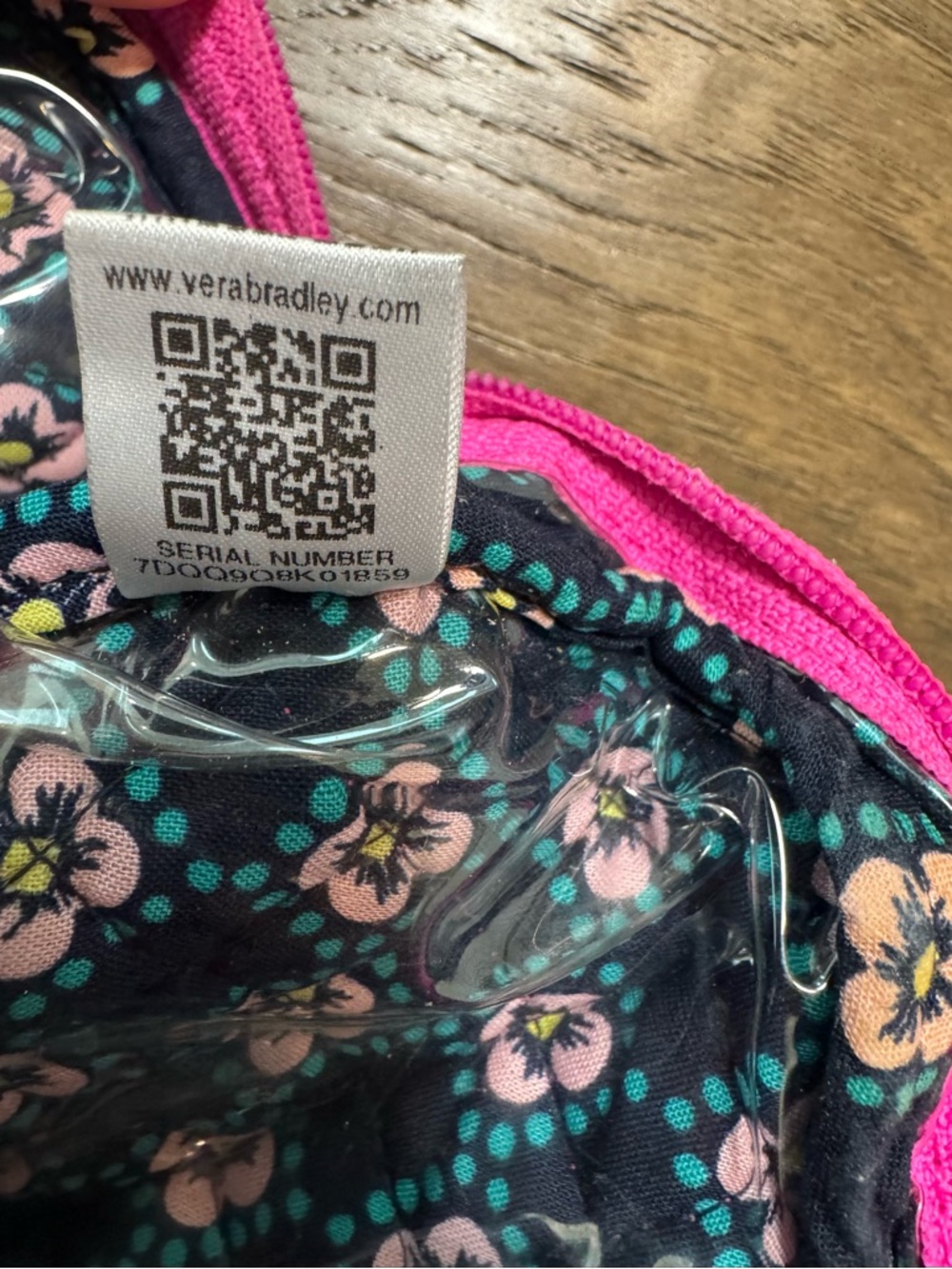 Vera Bradley Pink Floral “Kaleidoscope” Quilted Cosmetic Bag - Picture 8 of 8